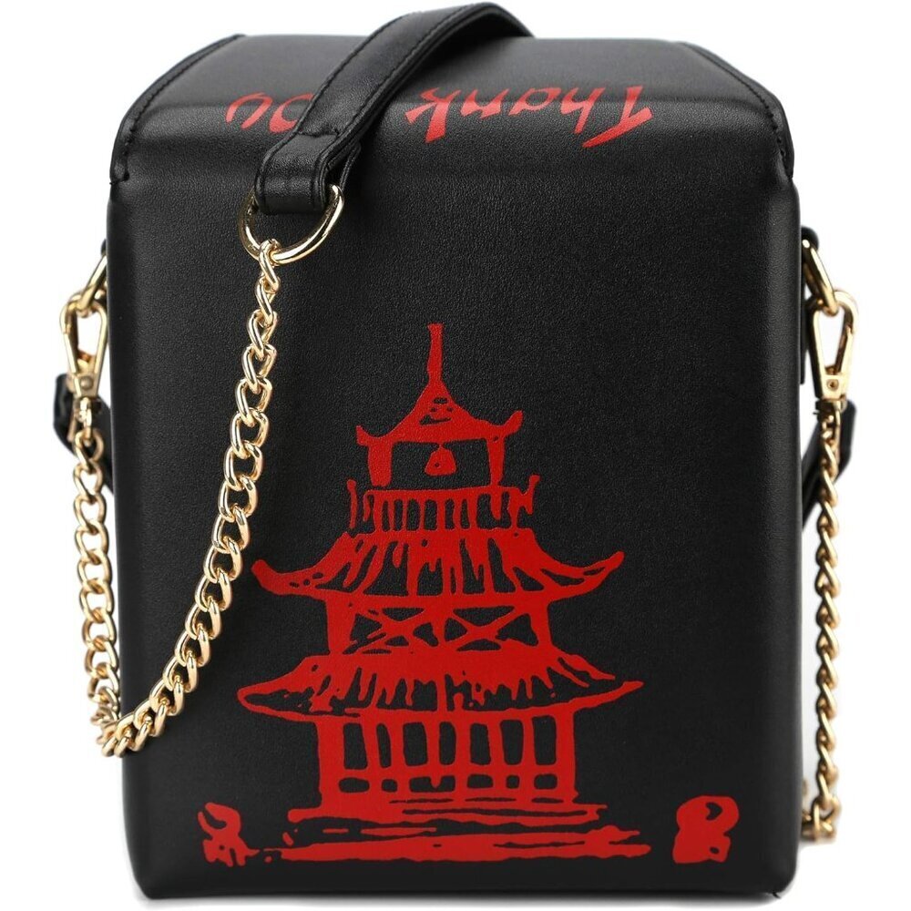 Fake Chinese Takeout Box Tote Bag Crossbody Purse for Women Unique Design